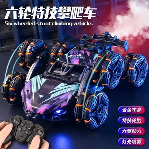 <span class=keywords><strong>Voiture</strong></span> <span class=keywords><strong>de</strong></span> <span class=keywords><strong>course</strong></span> télécommandée RC à 6 roues avec fonction <span class=keywords><strong>de</strong></span> pulvérisation qui tourne avant et arrière, <span class=keywords><strong>bon</strong></span> <span class=keywords><strong>cadeau</strong></span> d'anniversaire pour les garçons - Product Image 2