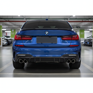 Diffuseur arrière en fibre de carbone pour BMW Série 3 G20 330i M Sport 2019-2022, style M Performance, séparateur de pare-chocs arrière - Product Image 3