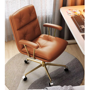 2024 New Chất lượng cao Trắng PU màu vàng tay vịn ghế máy tính Ergonomic nhà Ghế văn phòng - Product Image 2