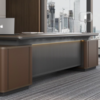Bureau de direction de luxe moderne Bureau de direction haut de gamme élégant pour directeur général Bureau de patron extensible pour bureau ou entreprise