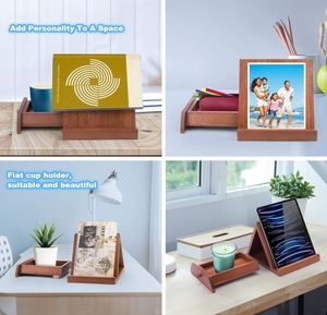 Tùy chỉnh người giữ Cuốn sách với slideout giữ cốc, cá nhân cuốn sách phần còn lại cuốn sách bằng gỗ đứng, cuốn sách Nook đọc Valet phụ kiện cuốn sách - Product Image 5