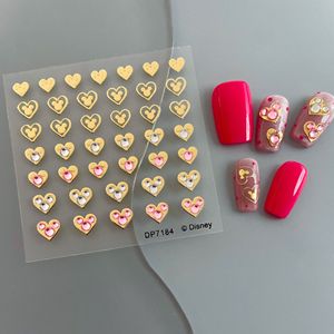 Dibujos animados Día <span class=keywords><strong>de</strong></span> San Valentín Nail Art Stickers Heart of Peach Nail Tridimensional Rhinestone Jewelry Nail Decals DIY Decoración - Product Image 6