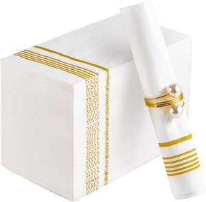 Tovaglioli di Carta in Polpa di Legno Bianchi Personalizzati con Logo per Feste e Cene all'Ingrosso - Product Image 5