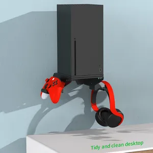 Soporte montado en la pared para <span class=keywords><strong>Xbox</strong></span> <span class=keywords><strong>Series</strong></span> <span class=keywords><strong>X</strong></span> Soporte de controlador de juego giratorio Soporte de auriculares para juegos Prevención de caídas Extraíble - Product Image 2