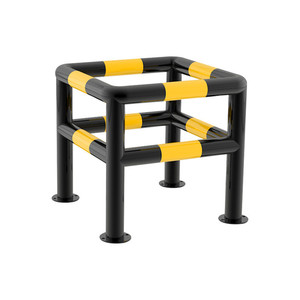 Barrières de protection pour hydrants d'incendie en acier épaissi, garde-corps en tuyau d'acier pour usage municipal et jardinier, revêtement électrostatique poli - Product Image 1