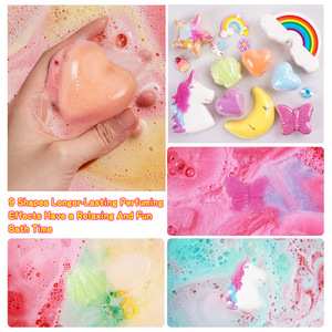 Natth Private Label Fournitures de salle de bain de luxe Ensemble de boules de bain faites à la main Relax avec logo Bombes à bulles de couleurs biologiques mélangées - Product Image 6