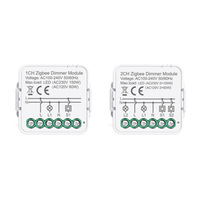Interrupteur intelligent Zigbee pour module relais encastré, contrôle vocal via application, réglage de la minuterie, IP20, PC ignifuge pour gradation LED