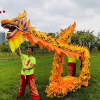 Danse du dragon chinois Équipement de danse du dragon personnalisé Célébration folklorique traditionnelle chinoise