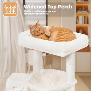 Arbre à chat avec griffoir pour chats d'intérieur, tour pour chat avec planche à griffer et balles de jeu - Product Image 4