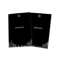 Carpeta de Archivos de Papel para Oficina, Carpeta de Documentos Negra Personalizada con Impresión, con Lámina Plateada y Bolsillos Interiores