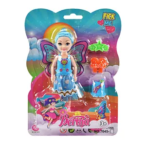 最受欢迎的5.5英寸娃娃换装玩具花仙女娃娃套装为女孩。