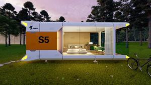 Casa móvil prefabricada futurista, ventanas panorámicas de 360 °, cápsula de estructura de acero, casa pequeña para alquileres de <span class=keywords><strong>vacaciones</strong></span> únicos - Product Image 3