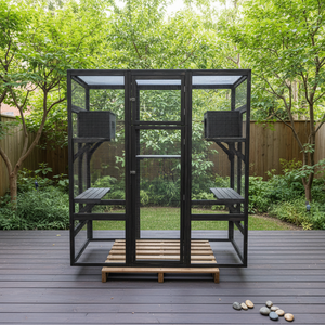 Casa para <span class=keywords><strong>Gatos</strong></span> de Madera Ecológica, Impermeable, de Varias Capas, para Exteriores, Casa Grande para Mascotas - Product Image 2