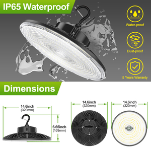 Lámpara LED UFO High Bay Pro Stock US 240W/200W/150W 0-10V Regulable, Iluminación Industrial para Almacenes y Fábricas - Product Image 6