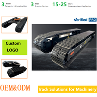 2 tonnes 3 tonnes 5 tonnes 7 tonnes Plate-forme de forage sur chenilles pour excavateur Caterpillar Frame Chassis Part Rubber Track Undercarriage