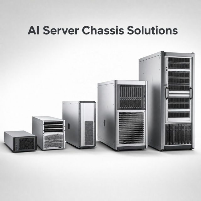 TZR OEM Custom Sheet Metal Fabrication Multi Size AI Server Chassis High Density GPU Computing Enclosure