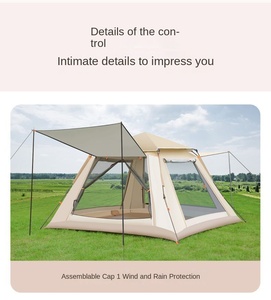 Tienda de campaña familiar para exteriores con protector solar portátil automático a prueba de lluvia, sombrilla plegable, tela Oxford para picnics y viajes - Product Image 6