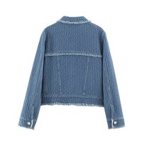 TAOP&ZA Otoño 2026 Nueva Chaqueta Vaquera Elegante y Sencilla para Mujer con Solapa, Manga Larga y Botones Decorativos 4001056