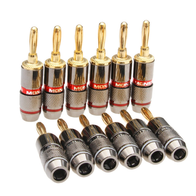 6.35mm 1/4 Inch Male RCA Power Adapter with Aluminum Housing and Copper Contact 1P Pins Electrical Connector