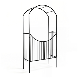 <span class=keywords><strong>Arche</strong></span> de <span class=keywords><strong>jardin</strong></span> classique en métal avec portail, revêtement poudré, antirouille, résistant aux intempéries, robuste, pour <span class=keywords><strong>jardin</strong></span>, patio, balcons, mariage - Product Image 1