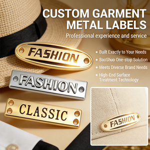 Étiquettes Métalliques Rectangulaires Personnalisées à 4 Trous pour Vêtements, Sacs, Chaussures et Maillots de Bain – Lavables et à <span class=keywords><strong>Coudre</strong></span> - Product Image 3