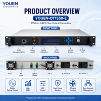 YOUEN-OT1550-E Transmisor Óptico Externo Modulado de 1550nm, Transmisor Óptico de Fibra CATV para Redes FTTH HFC