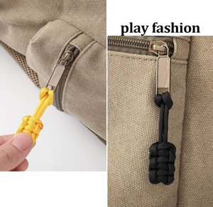 Tirettes de fermeture éclair universelles en nylon, kit de réparation, tirette de fermeture éclair, tête métallique, cordon tressé à la main, poignée en corde - Product Image 6