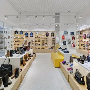 Sapatos high-end display rack ilha contador estandes cosméticos para shopping center