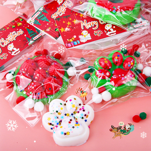 Christmas <b>Squishy</b> Toys Xmas Fidget Squeeze Toy Glitter Donut <b>Cat</b> Paw Stress Relief Sensory Holiday Party Favors Gift - Product Image 5