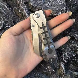 Cuchillo Plegable para Frutas <span class=keywords><strong>Hell</strong></span> <span class=keywords><strong>Dog</strong></span> de 150 mm y 60 Grados, Multifuncional para Camping y Actividades al Aire Libre, sin Mango ni Material de Hoja - Product Image 2