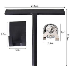 Escurridor de silicona negra de alta calidad para cuarto de ducha con gancho de silicona, limpiaparabrisas de vidrio para ventana y herramienta de limpieza de mesa - Product Image 3