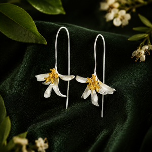 Orecchini a Forma di Giglio Bicolore per Donne, Gioielli Eleganti e Freschi per Vacanze e Uso Quotidiano - Product Image 3