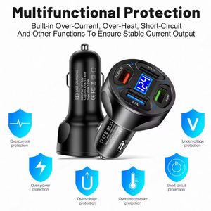 Chargeur de voiture multifonctionnel 2024 avec 4 ports USB QC3.0+3.1A, chargeur de voiture USB, charge super rapide - Product Image 1