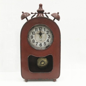 Luckywind sıcak satış antik Vintage Retro tasarım roma numaraları ayakta masa danışma <span class=keywords><strong>Metal</strong></span> saat