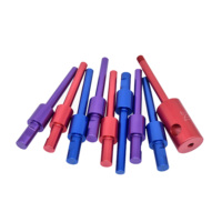 Pièces en aluminium usinées CNC sur mesure avec trou fileté, pièces anodisées vertes, service d'usinage CNC en aluminium