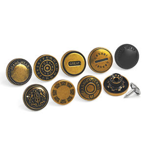 KUNSHUO-Chaqueta de zamak con remaches y aleación de mezclilla con logotipo personalizado de fábrica de botones - Product Image 2