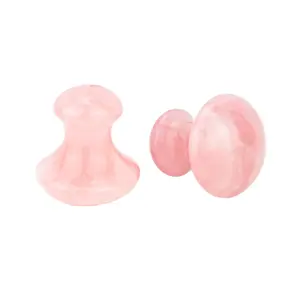 Mushroom Jade Roller Therapy Natural jade Derma facial roller Neck Healing Slimming Massager Rose Quartz Lift Skin Tools