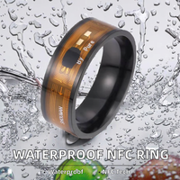 Nouvelle conception directe d'usine, bague NFC connectable, mini-étiquette programmable en silicone, étanche, 13,56 MHz