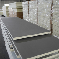 Papan Insulasi Termal Berlapis Fiberglass Busa Poliuretan 4ft 8ft untuk Penggunaan Dinding Eksterior Gudang Tahan Api Tahan Air