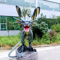 Statue de dragon volant chinois animatronique