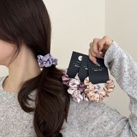 Chouchou en satin classique, élégant et polyvalent de haute qualité pour femme, luxueux et surdimensionné (20 cm), fait main, accessoire de cheveux pour mariage