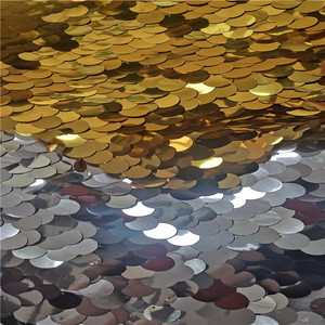 Hot Bán Nhà Máy Trực Tiếp Dệt May Vàng Sliver Sequins Ăn Mặc Bán Buôn Có Thể Đảo Ngược <span class=keywords><strong>Sequin</strong></span> Vải Sản Xuất Tại Trung Quốc - Product Image 1