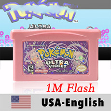 Cartucho de juego USA English 1 M Flash Cart Nameless Platinum Red Psychic Adventures TOO MANY TYPES Ultra Violet para GBA - Product Image 3