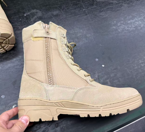 HBA0105 Bottes d'extérieur pour hommes en cuir personnalisées, couleur kaki et noir, prix de gros bas - Product Image 6