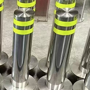 حاجز الممر المقاوم للتصادم أعمدة عمود من الفولاذ المقاوم للصدأ لأمن وقوف السيارات حاجز ثابت للخدمة الشاقة - Product Image 5