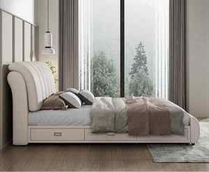 <span class=keywords><strong>Lit</strong></span> double moderne de style <span class=keywords><strong>scandinave</strong></span> avec rangement, luxe simple, taille king/queen, <span class=keywords><strong>lit</strong></span> moelleux, fonction pivotante, lumière, utilisation en chambre à coucher - Product Image 4