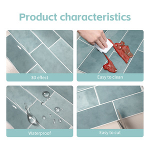 Papel Tapiz Vinílico Autoadhesivo CHOOWIN con Patrón Geométrico, 1-1.2mm de Grosor, Impermeable, Insonorizante, para Cocina y Baño, Moderno, 1 Año de Garantía - Product Image 4