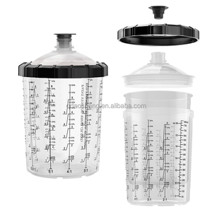 Pistola de Pulverización Neumática HVLP de Grado Industrial Profesional de 600 ml con Vaso para Pintura, para Pintura y Repintado de Carrocerías de Automóviles - Product Image 3