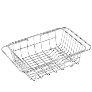 Égouttoir télescopique multifonctionnel en acier inoxydable pour évier, panier de rangement de cuisine pour comptoir et évier - Product Image 2