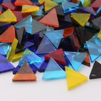 Matériaux d'art pour puzzles de décoration intérieure, triangules en vrac, fournitures de bricolage, mosaïque artisanale